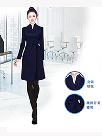 高端大衣定制，藏藍(lán)色時(shí)尚女士大衣，高端女士大衣